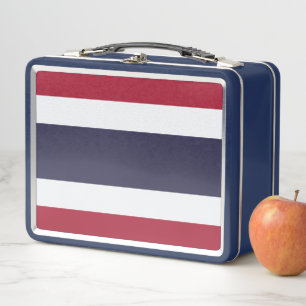 Edelstahl-Lunchbox mit Flagge Thailands Metall Brotdose