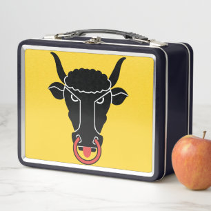 Edelstahl-Lunchbox mit Flagge von Uri, Schweiz Metall Brotdose