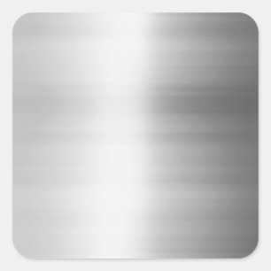 Edelstahl-Metallblick Quadratischer Aufkleber