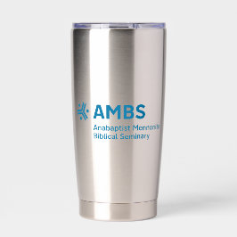 Edelstahlbecher mit blauem AMBS-Logo Thermobecher
