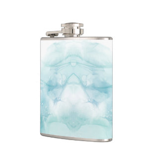 Edelstahlflasche mit abstrakter Aquarell-Malerei Flachmann
