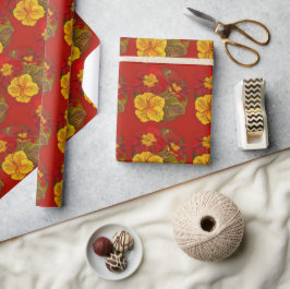 Edelstahlfolie in Rot und Gelb Geschenkpapier