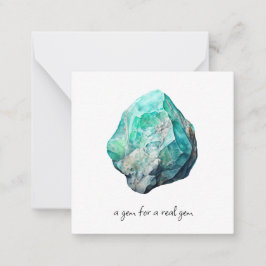*~* Edelstein AP64 VARISCITE Flat Note Card Mitteilungskarte