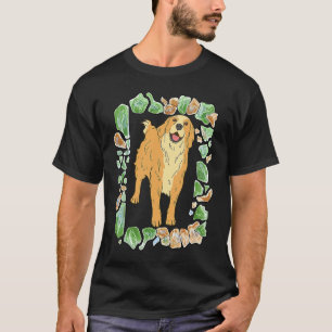 Edelstein Bilderrahmen Golden Retriever Hund T-Shirt
