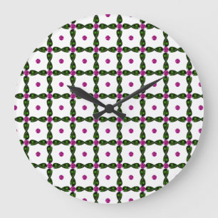 Edelstein Kunst, Violett Grün Große Wanduhr