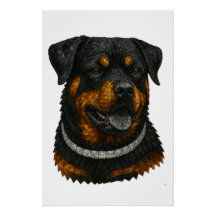 Edelstein-Mosaik-Rottweiler-Porträt