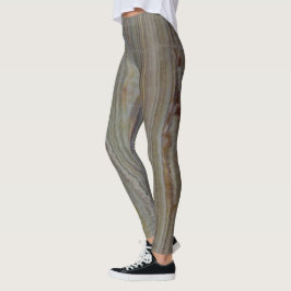 Edelstein poliert Onyx Vertikal gestreift Leggings
