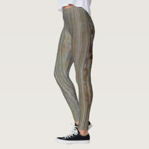 Edelstein poliert Onyx Vertikal gestreift Leggings