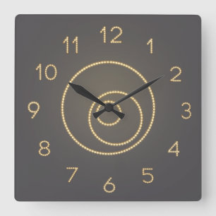 Edelstein Quadratische Wanduhr