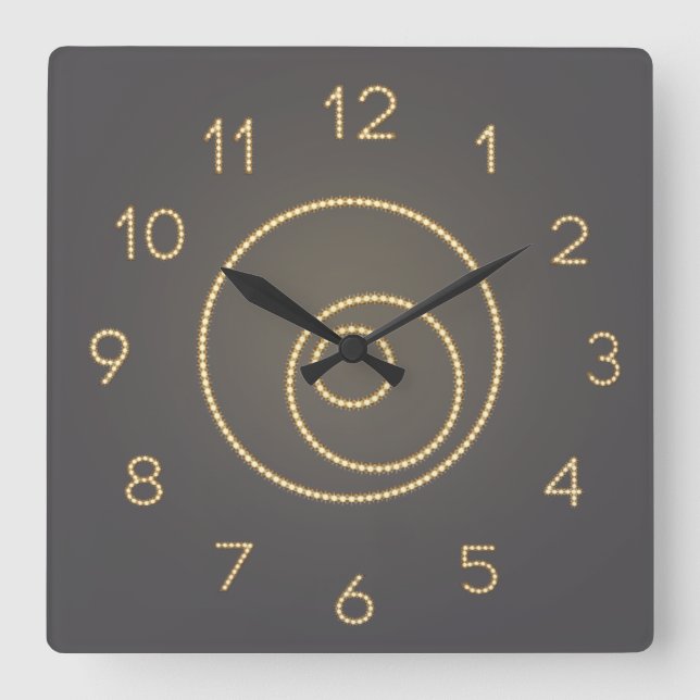 Edelstein Quadratische Wanduhr (Vorderseite)