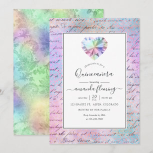 Edelstein Quinceañera Einladung