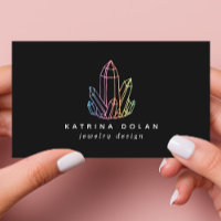 Edelstein-Rainbow-Quarz-Kristall-Juwelierlogo