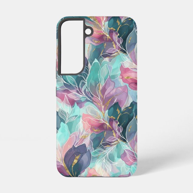 Edelstein-Ton-Blumen Samsung Galaxy Hülle (Rückseite)