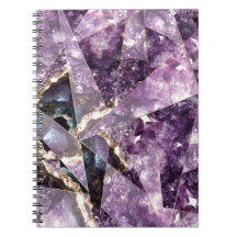 Edelsteine aus Amethyst-Kristallen Spiral-Foto-Not