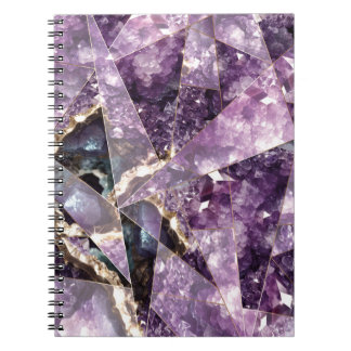 Edelsteine aus Amethyst-Kristallen Spiral-Foto-Not Notizblock