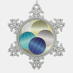 Edelsteine für Weihnachten Schneeflocken Zinn-Ornament