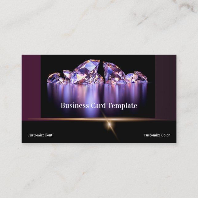 Edelsteine Schmuck Diamonds Business Card Visitenkarte (Vorderseite)