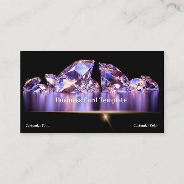Edelsteine Schmuck Diamonds Business Card Visitenkarte (Vorderseite)
