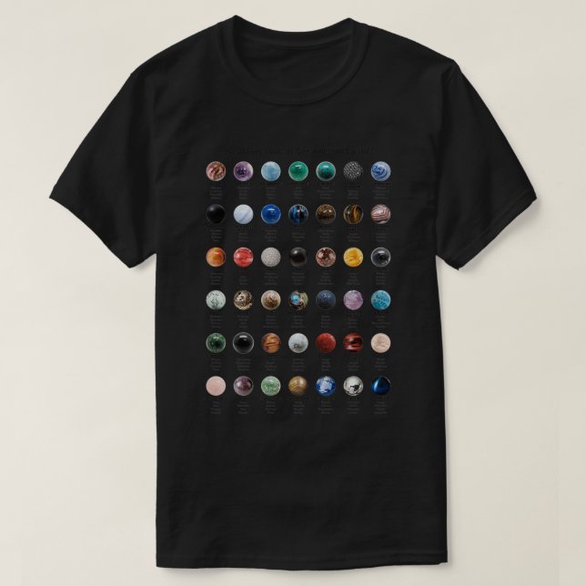Edelsteine und Kristalle T-Shirt (Design vorne)