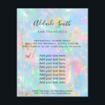 Edelsteinopal-IMITATE irisierend Flyer<br><div class="desc">Schönheitssalon berufliche Make-up-Künstler Flyer</div>