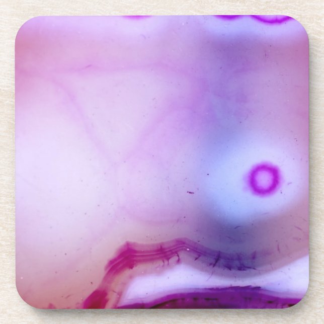 Edelsteinserie - Agate in Lila 3 Getränkeuntersetzer (Vorderseite)