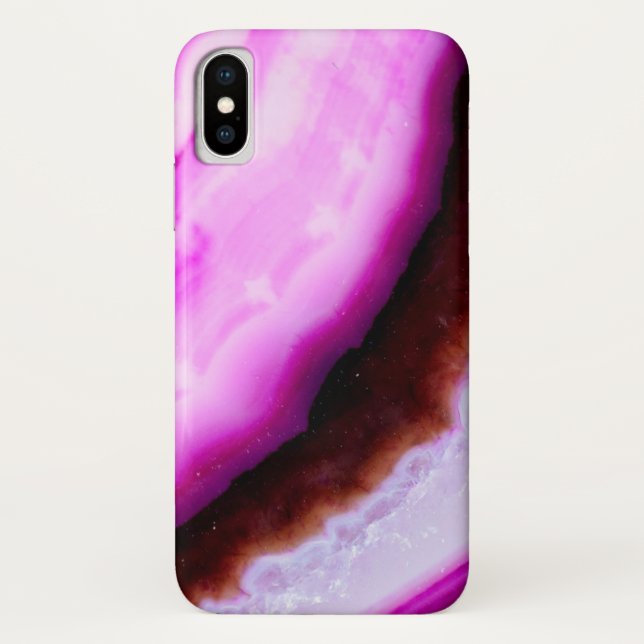 Edelsteinserie - Agate in Lila Case-Mate iPhone Hülle (Rückseite)