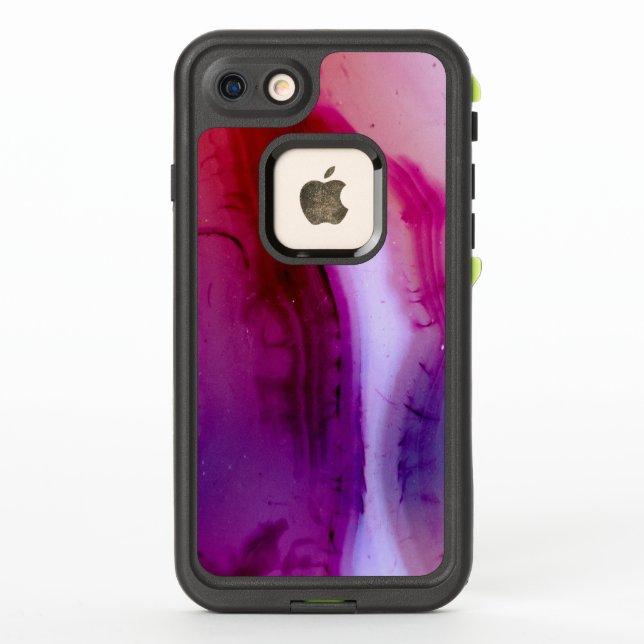 Edelsteinserie - Agate in Lila mit Quarz (Rückseite)
