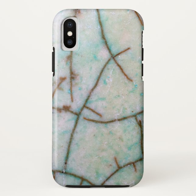 Edelsteinserie - Light Turquoise Cracked Case-Mate iPhone Hülle (Rückseite)