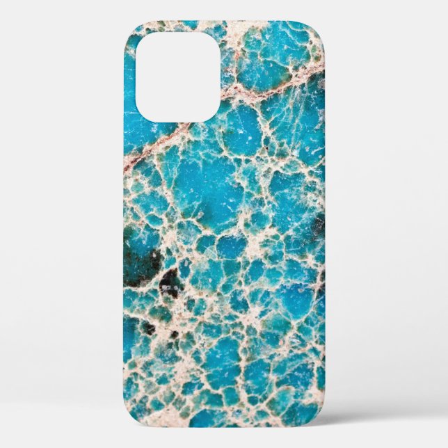 Edelsteinserie - Stylischer türkisfarbener Fahrpla Case-Mate iPhone Hülle (Rückseite)