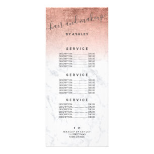 Edeltypografie Marmor Rose Goldfolie ombre Werbekarte