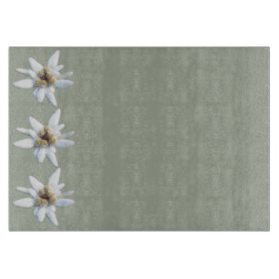 Edelweiss alpine Blume Schneidebrett