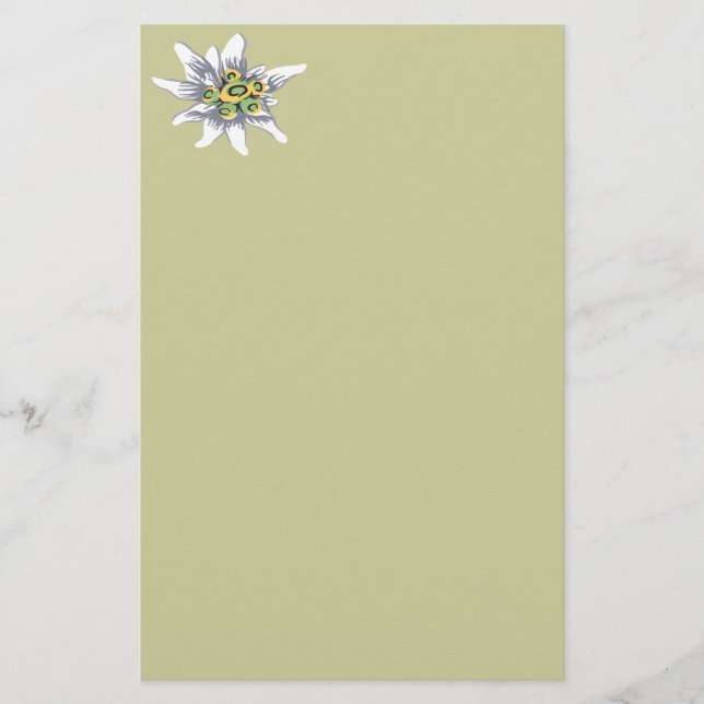 Edelweiss Blume Briefpapier (Vorderseite)