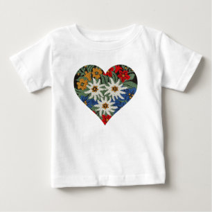 Edelweiss-Blume in Herzform Baby T-shirt