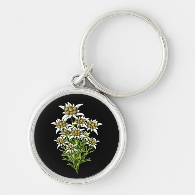 Edelweiss-Blume Schlüsselkette Schlüsselanhänger (Vorne)