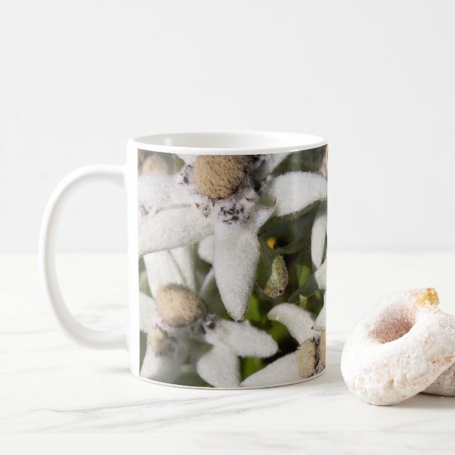 Edelweiss Blume Tasse (Mit Donut)