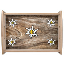 Edelweiss Bois Grand plateau de service