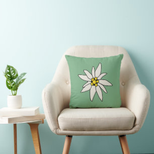 Edelweiss Chalet Blume Retro Huts Vintag Alm Kissen