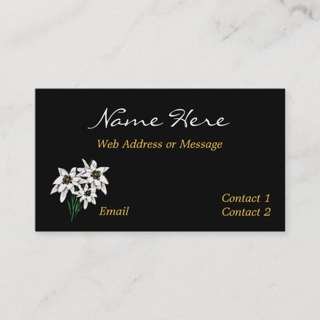 Edelweiss Flower Business / Cartes d'appel (Devant)