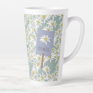 Edelweiss Niedlich Hand-Illustrierte Latte-Tasse Milchtasse