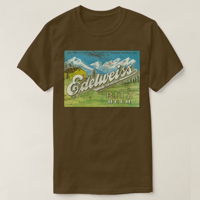 Edelweiss Ritz Beer Defunktionale Brauerei Logo T-Shirt (Design vorne)