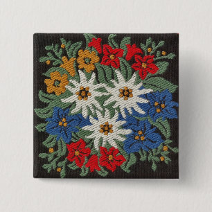 Edelweiss Schweizer Blume Button