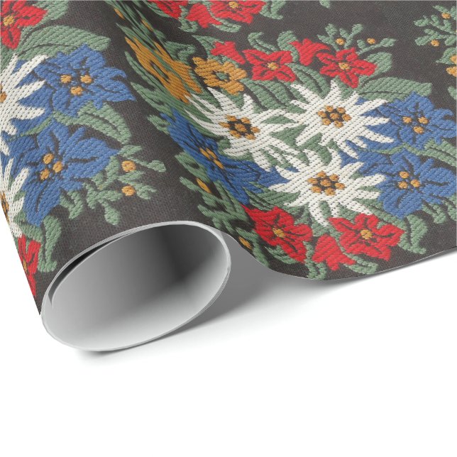 Edelweiss Schweizer Blume Geschenkpapier (Rolleneckpunkt)