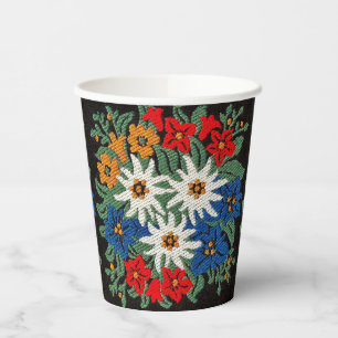 Edelweiss Schweizer Blume Pappbecher
