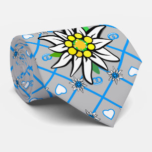 Edelweiss sur noir cravate