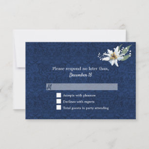 Edelweiss Wedding Response RSVP Karte
