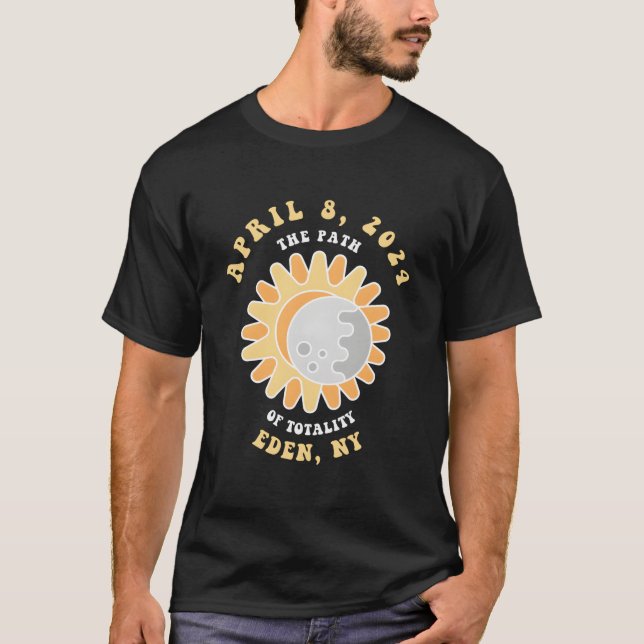 Eden New York Solar Eclipse 8. April 2024 T-Shirt (Vorderseite)