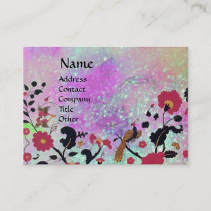 EDEN / WHIMSICAL GARDEN LILA GOLD GLITZERN VISITENKARTE
