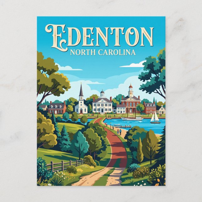 Edenton USA Postkarte (Vorderseite)