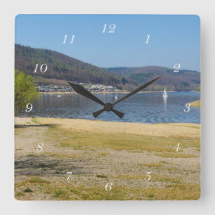 Edersee am Rehbach Quadratische Wanduhr