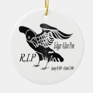Edgar Alan Poe The Raven Keramik Ornament